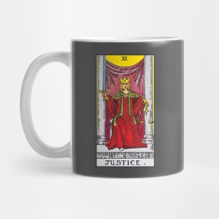 The Justice tarot card Mug